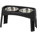 12 inch Elevated Dog Bowls with 2 Qt Stainless Steel Bowls U6791