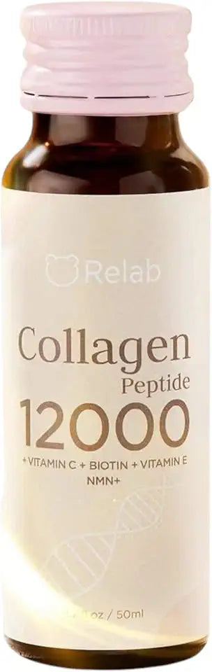 Collagen Peptide 12000 Supplement, 1.7 fl oz, with Vitamin C, Biotin, Vitamin E (6 Bottles) J6163