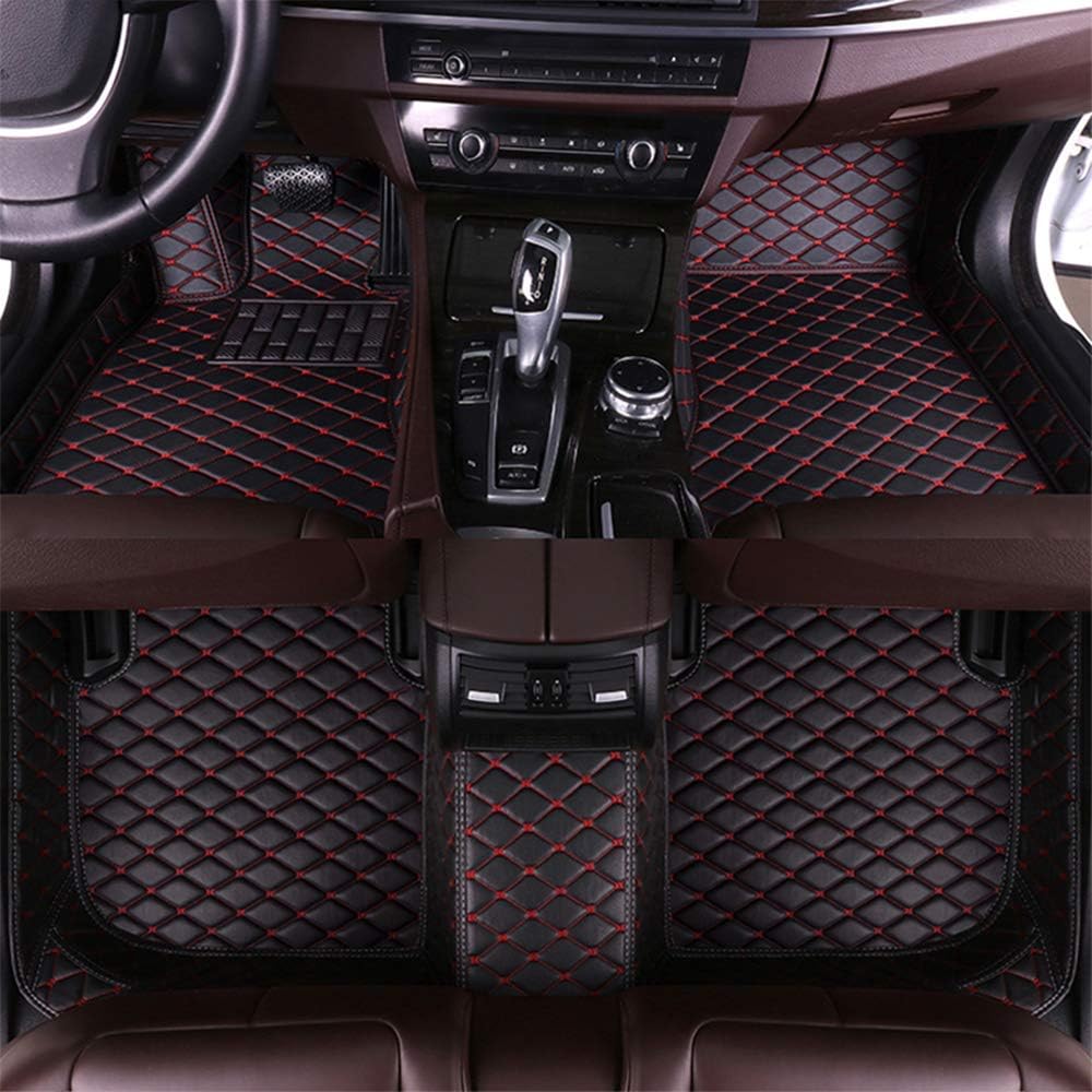 Beige XPE Leather Full Surrounded Car Floor Mats C1870