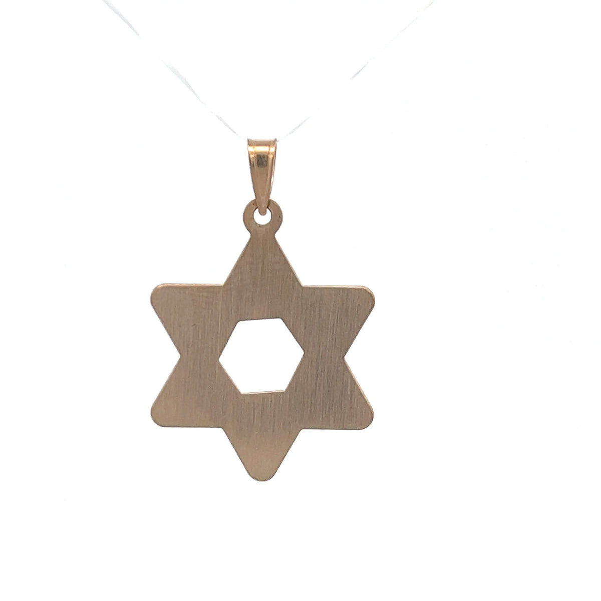 14 KT Yellow Gold Braided Star Of David Pendant V537