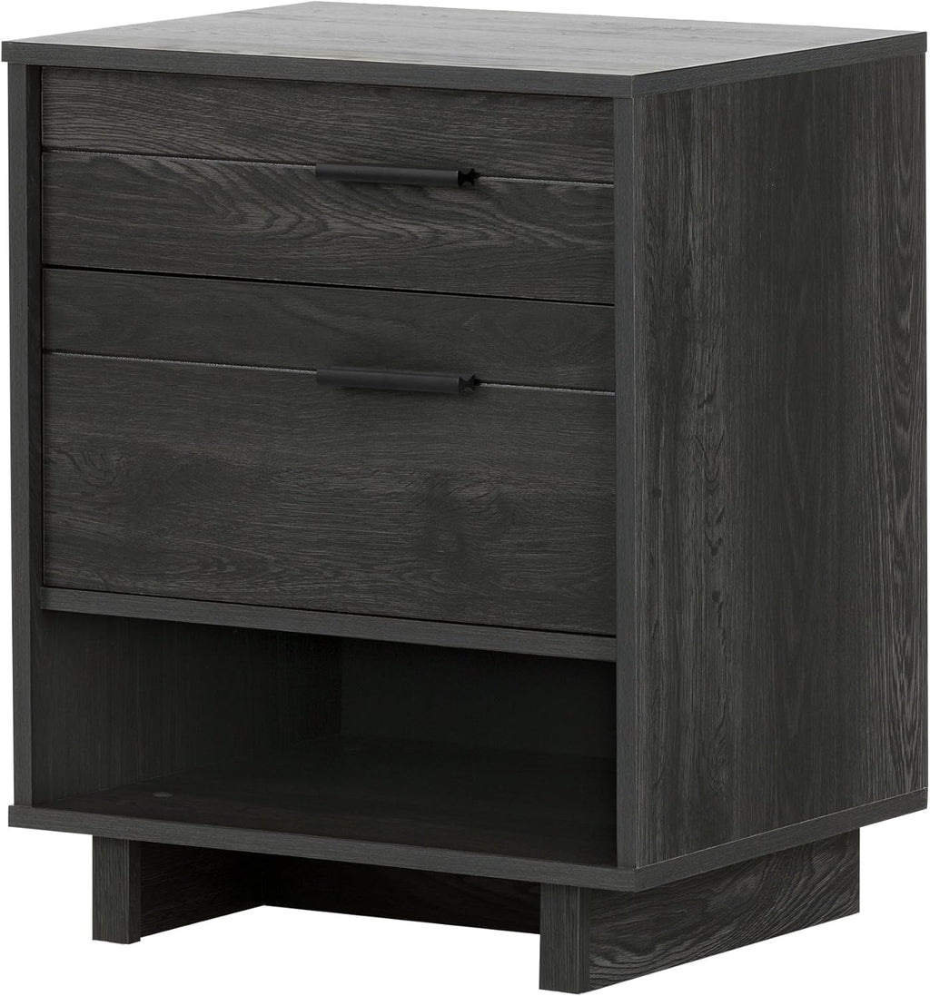 Winter Oak Nightstand with Cord Catcher C512