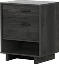 Winter Oak Nightstand with Cord Catcher C512