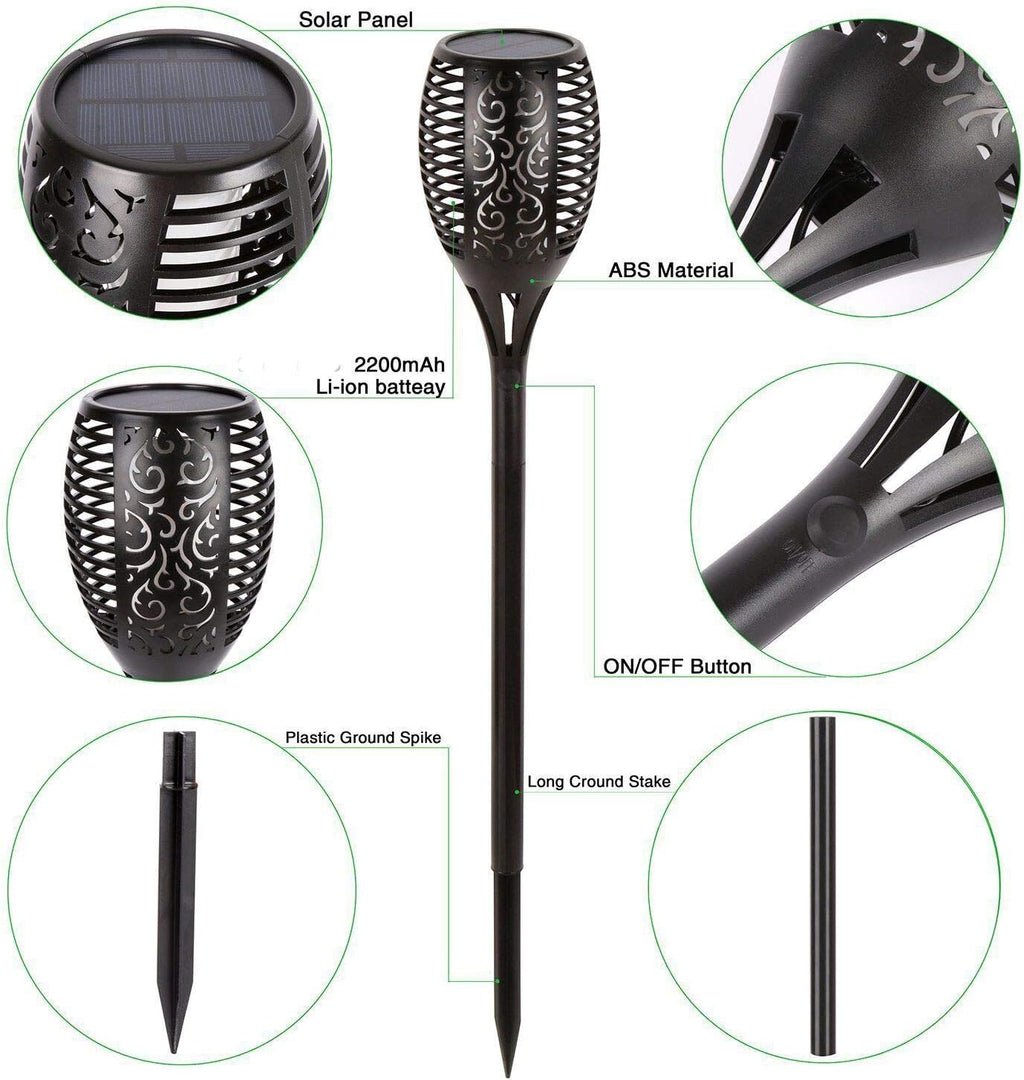 43 LED Solar Torch Lights (6 Pack) F776