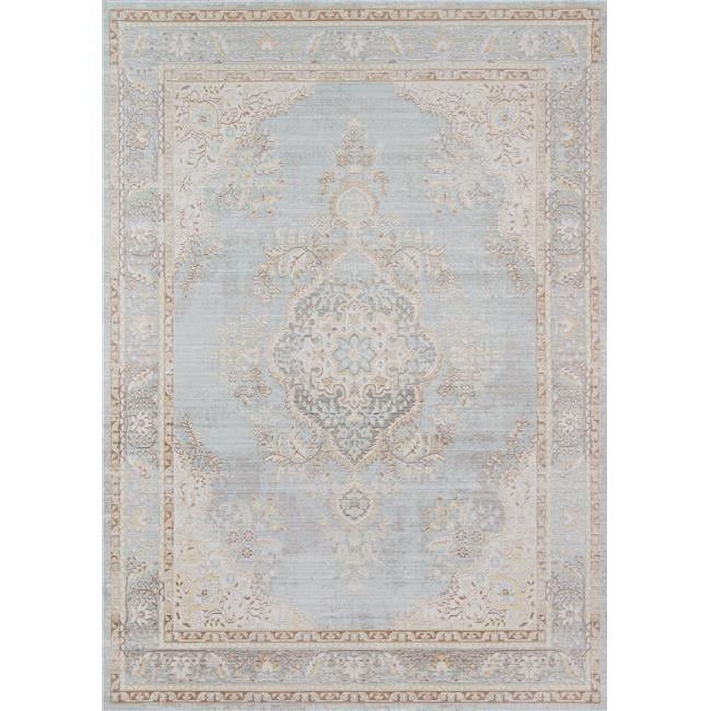 Blue Polyester Machine Made Area Rug 7'10" X 10'6" B603772