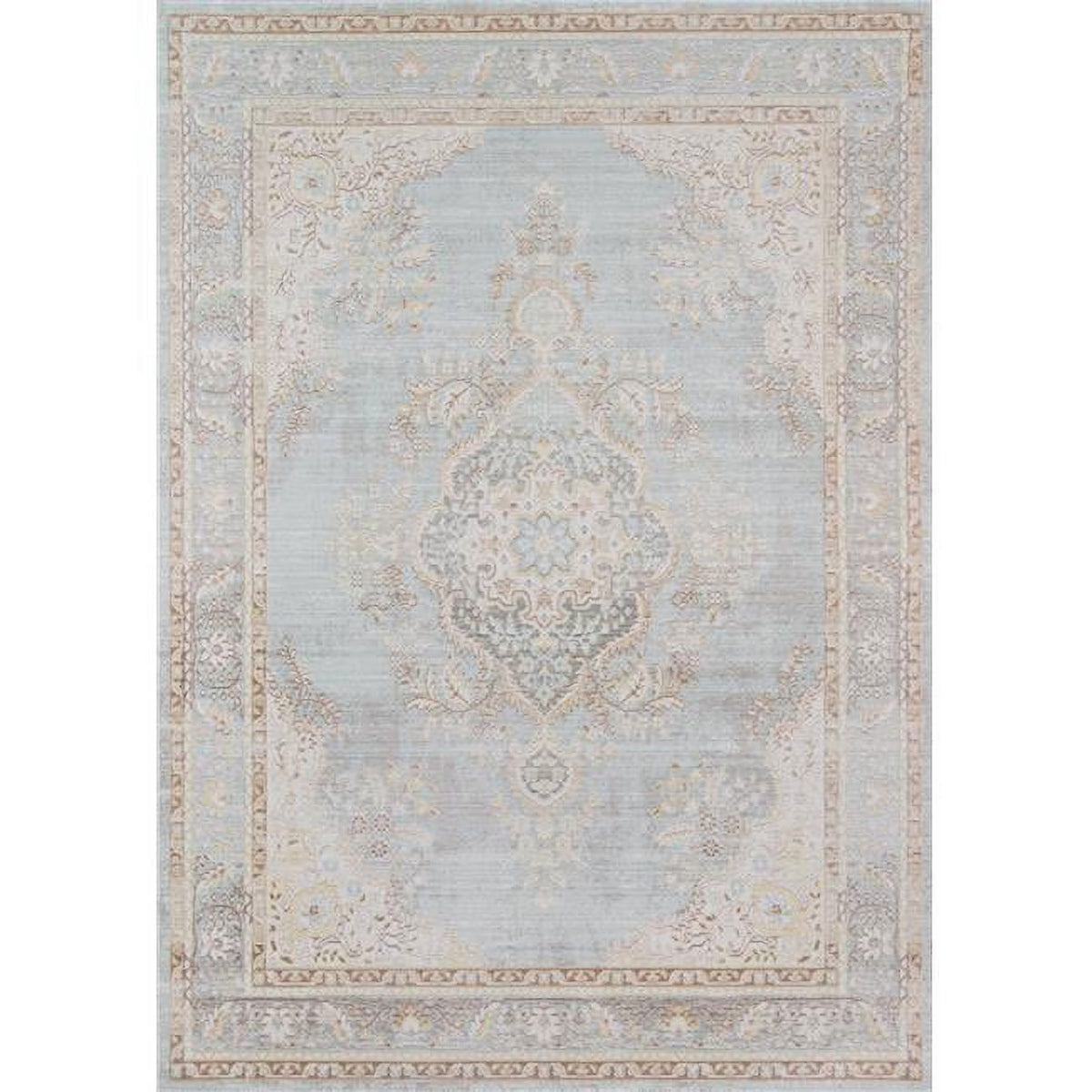 Blue Polyester Machine Made Area Rug 7'10" X 10'6" B603772