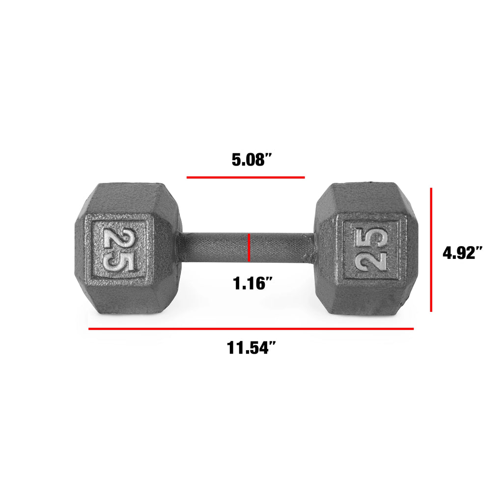 Cast Iron Dumbbell 25 Lb. Pair M490056