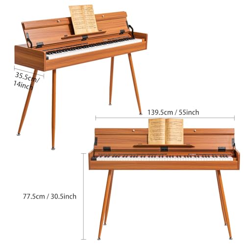 Weighted Digital Piano with Hammer-Action Keyboard V1585