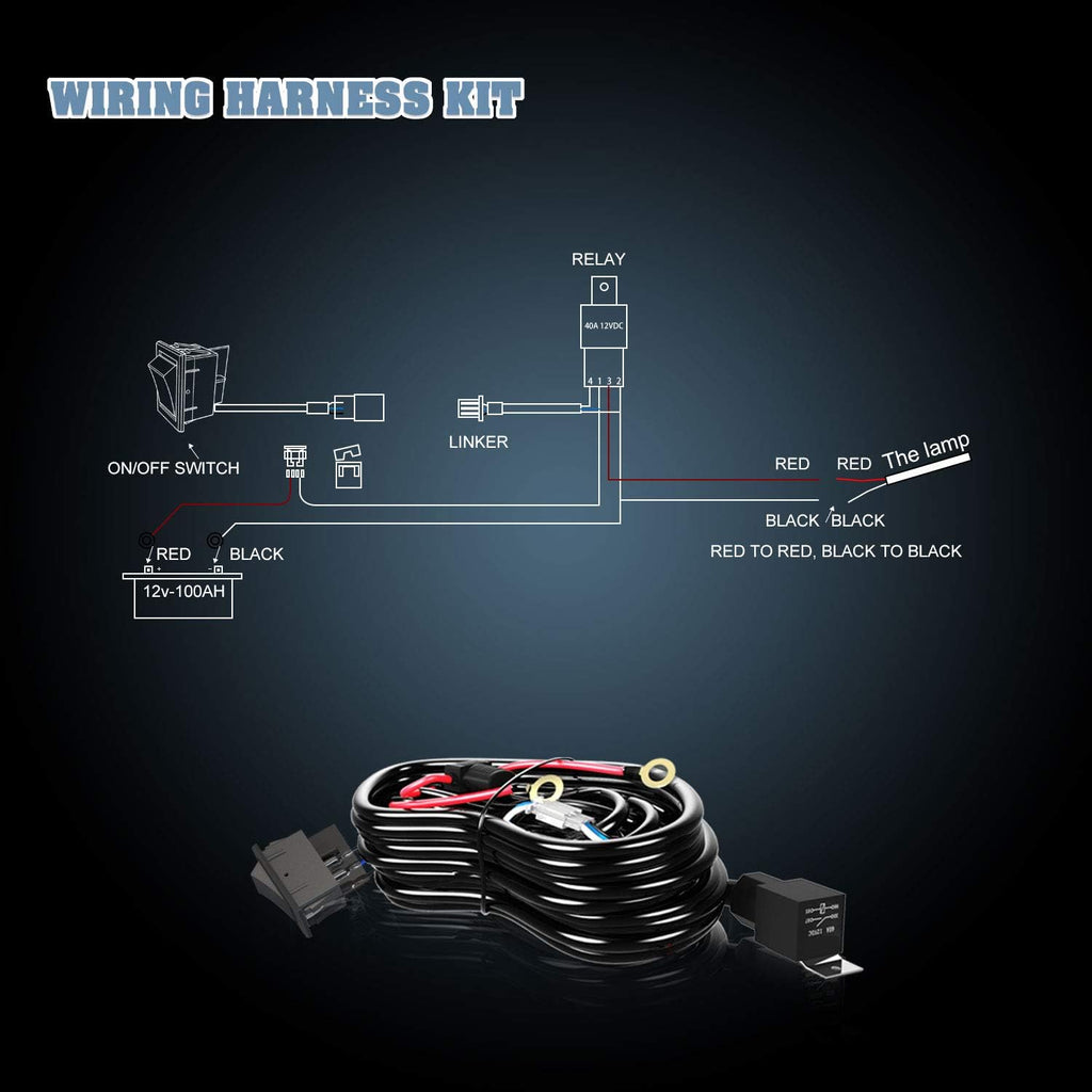 32 LED Light Bar with Wiring Harness and 4 Inch Fog Lamps I28838