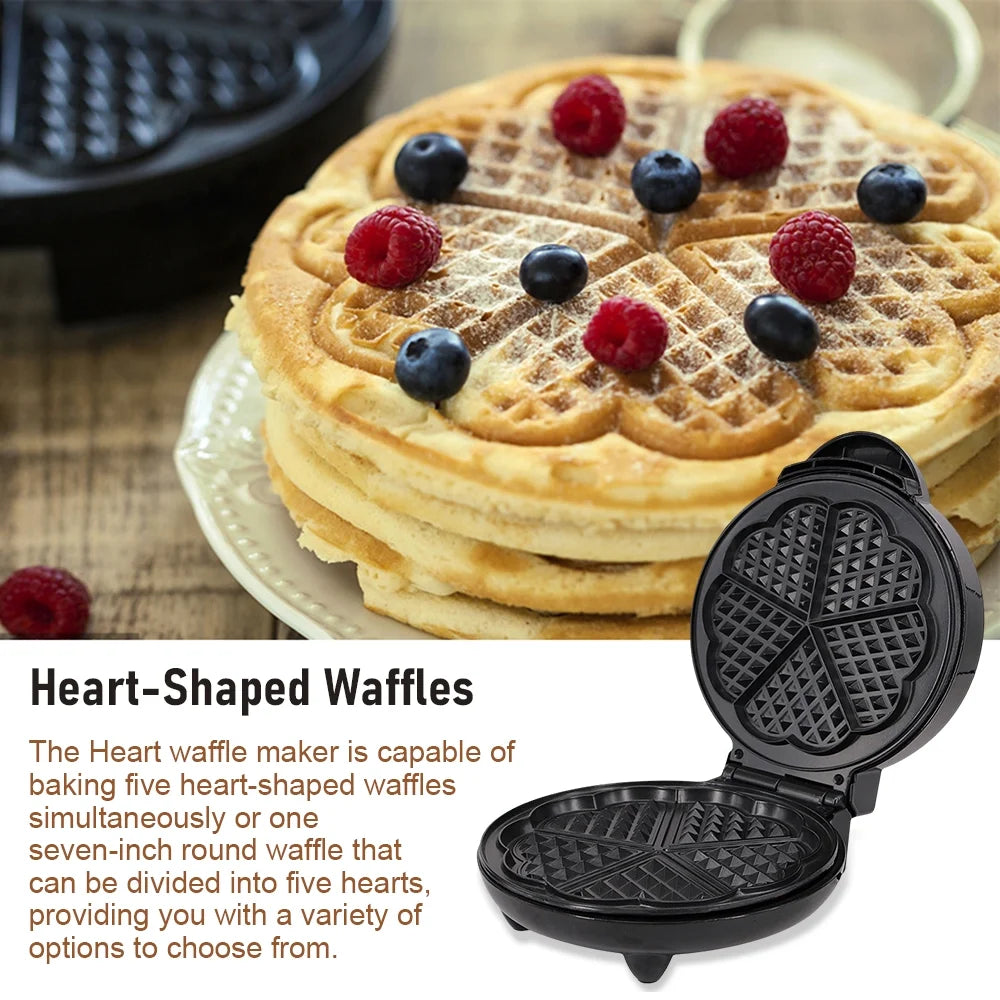 1000W Heart-Shaped Electric Waffle Maker K255