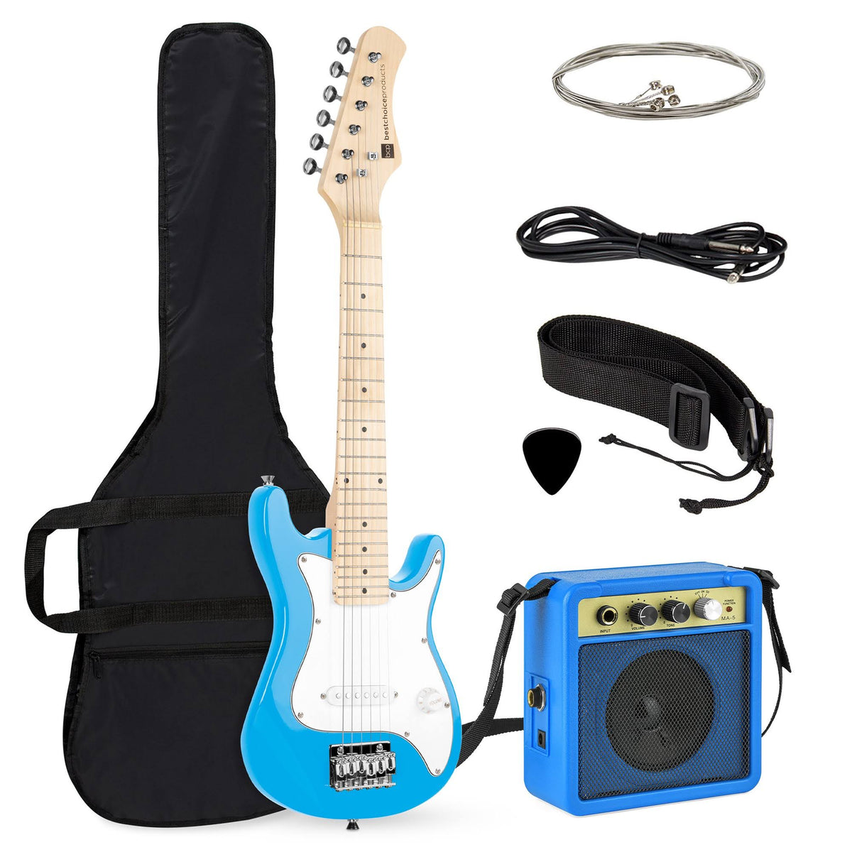 Light Blue Kids Electric Guitar Starter Kit with 5W Amplifier U473773
