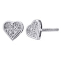 Sterling Silver Heart Stud Earrings K396482