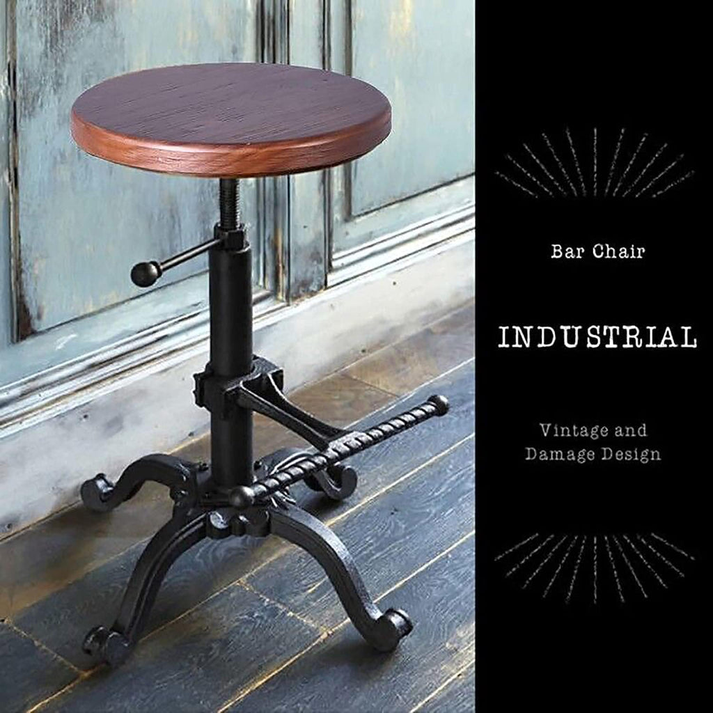 Rustic Swivel Adjustable 22-26 Bar Stool K8338