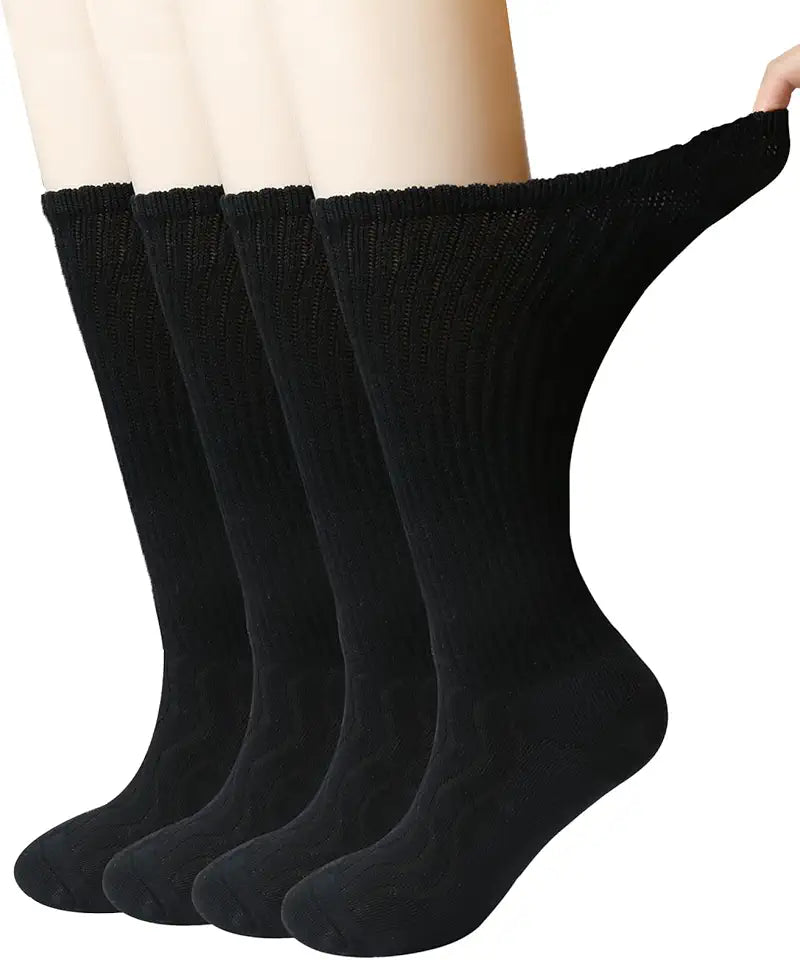 Bamboo Diabetic Crew Socks 4 & 6 Pairs X3555