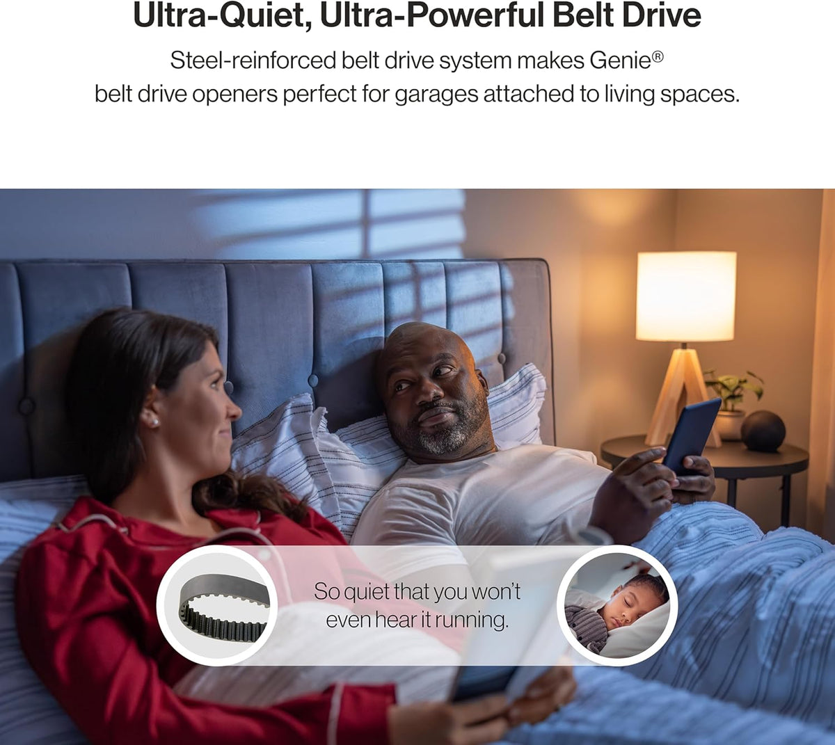 Smart Garage Door Opener with WiFi and Battery Backup, Black/White V2234