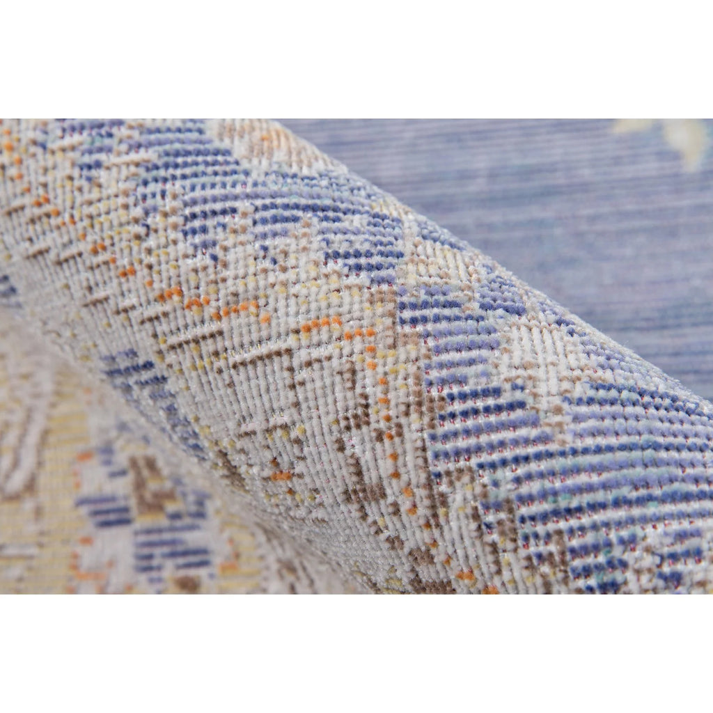 Blue Polyester Machine Made Area Rug 7'10" X 10'6" B603772