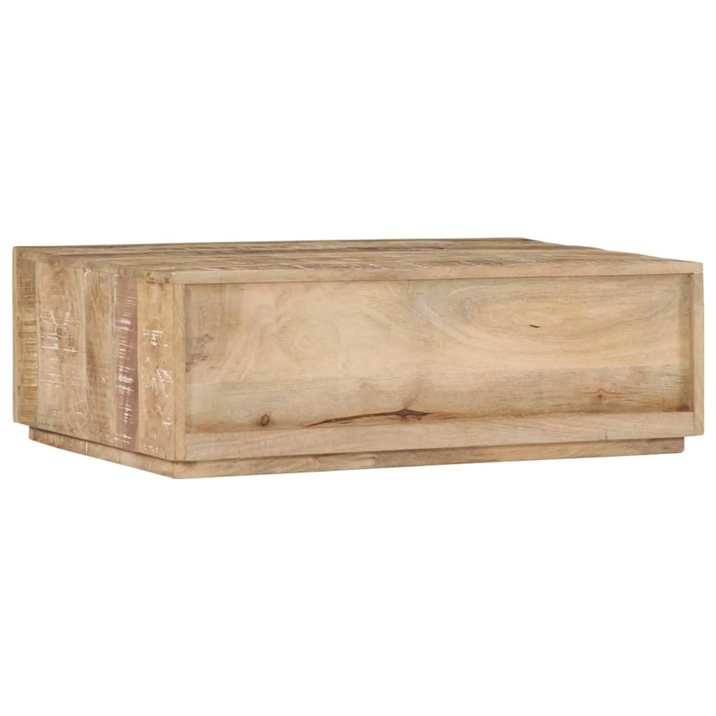 Coffee Table with 4 Storage Drawers Mango Wood 35.4 x 23.6 x 11.8 Inches L3527