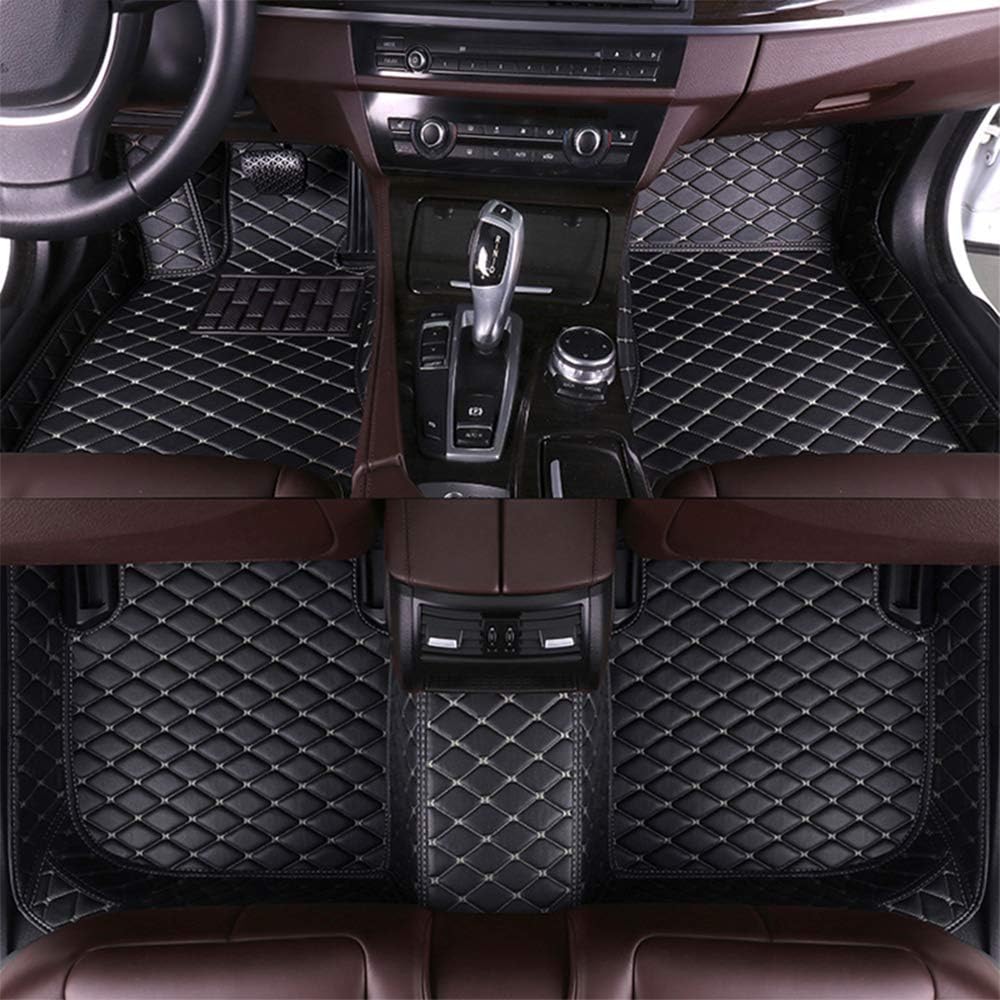 Beige XPE Leather Full Surrounded Car Floor Mats C1870