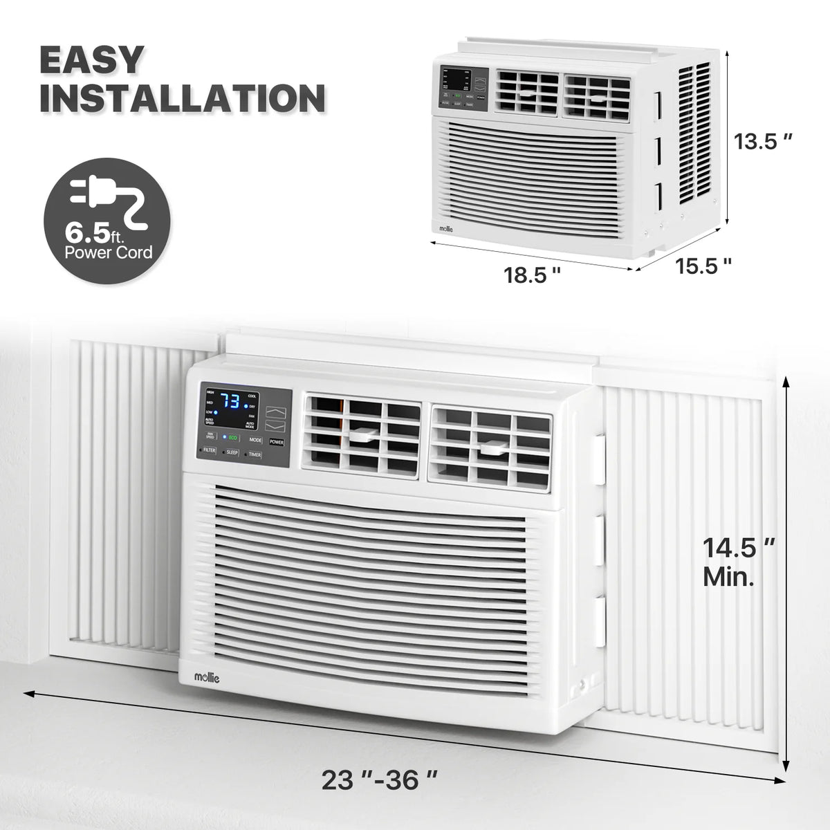 5,000 BTU Mechanical Window Air Conditioner with Multi-Speed Fan, White X642
