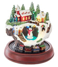 7.5x22 Battery-Operated LED Musical Village and Train Table Piece S178