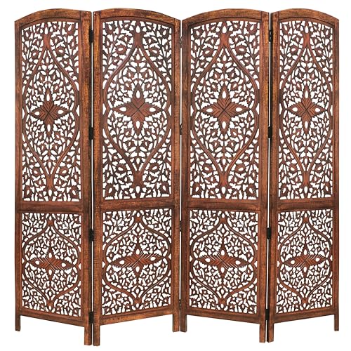 4 Panel Folding Wood Room Divider C536