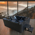 Grey Oak 3-Person Rectangular Acrylic Hot Tub O4733