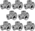 3/8 Inch Side Outlet Tee Malleable Cast Iron Industrial Fitting (8 Pack) V201