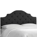 Black Tufted Full Headboard U407