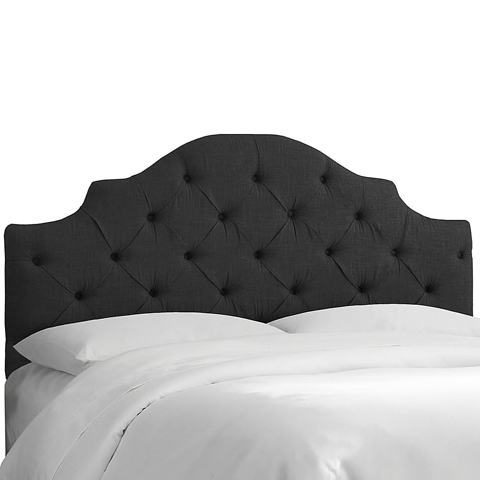 Black Tufted Full Headboard U407