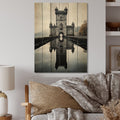 Natural Pine Wood Cityscapes Print R697189