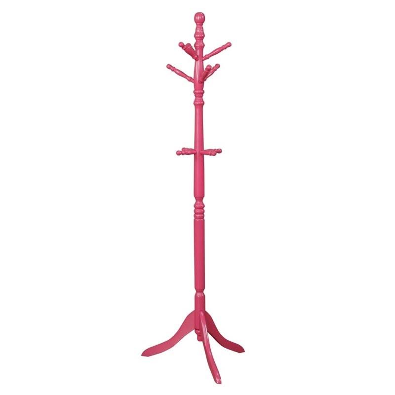 Pink Wood Kids Coat Rack I97402