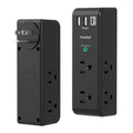 Surge Protector Outlet Extender with Rotating Plug, 6 AC Outlets and 3 USB Ports Z549