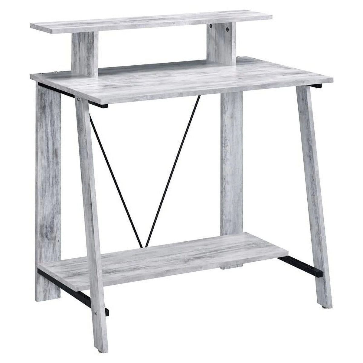 Antique White and Black Wood Writing Desk M648695