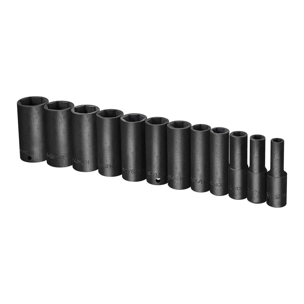 3/8 in. Drive SAE Deep Impact Socket Set, 12-Piece A73854