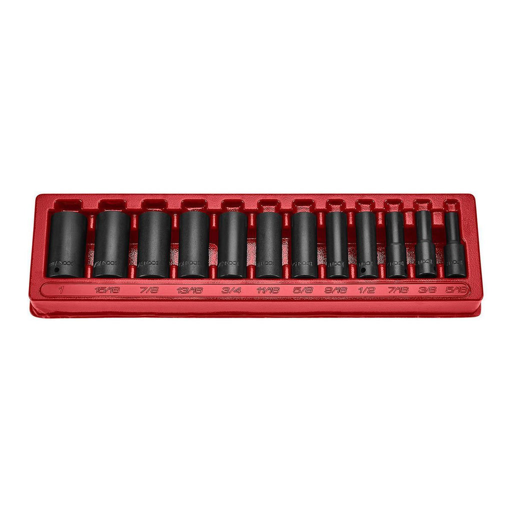 3/8 in. Drive SAE Deep Impact Socket Set, 12-Piece A73854