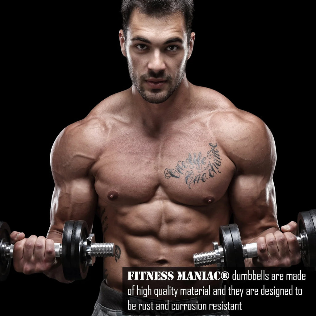 105 lbs Adjustable Cast Iron Dumbbells Set P666