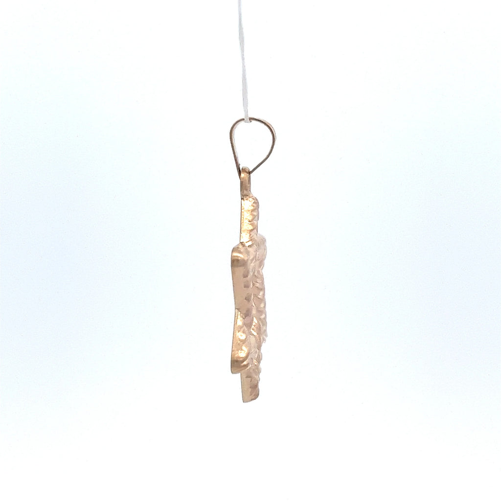 14 KT Yellow Gold Braided Star Of David Pendant V537