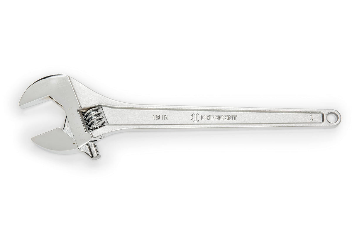 18 In Chrome Finish Adjustable Wrench O738