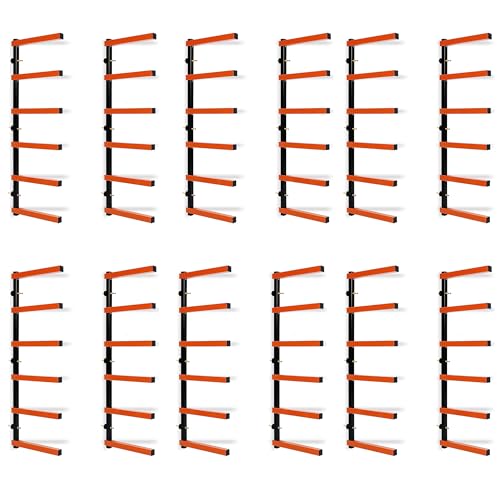 6 Levels Steel Wall Mounted Lumber Storage Rack B969