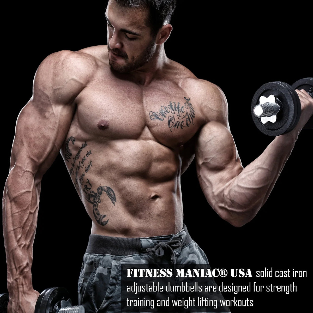 105 lbs Adjustable Cast Iron Dumbbells Set P666