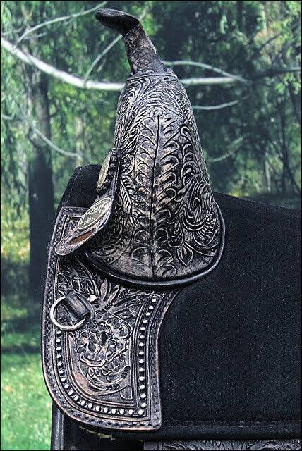 16 in Western Horse Saddle Treeless Trail Barrel Leather F150254