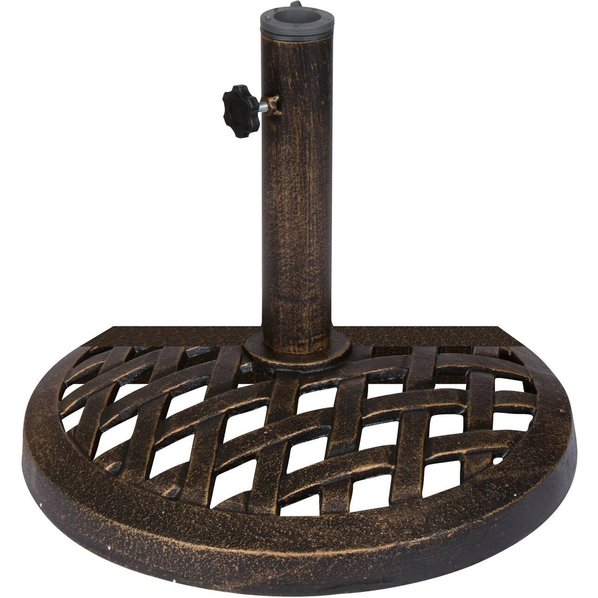 Cast Iron Half Umbrella Base 17.7 inch Diameter Black B962083