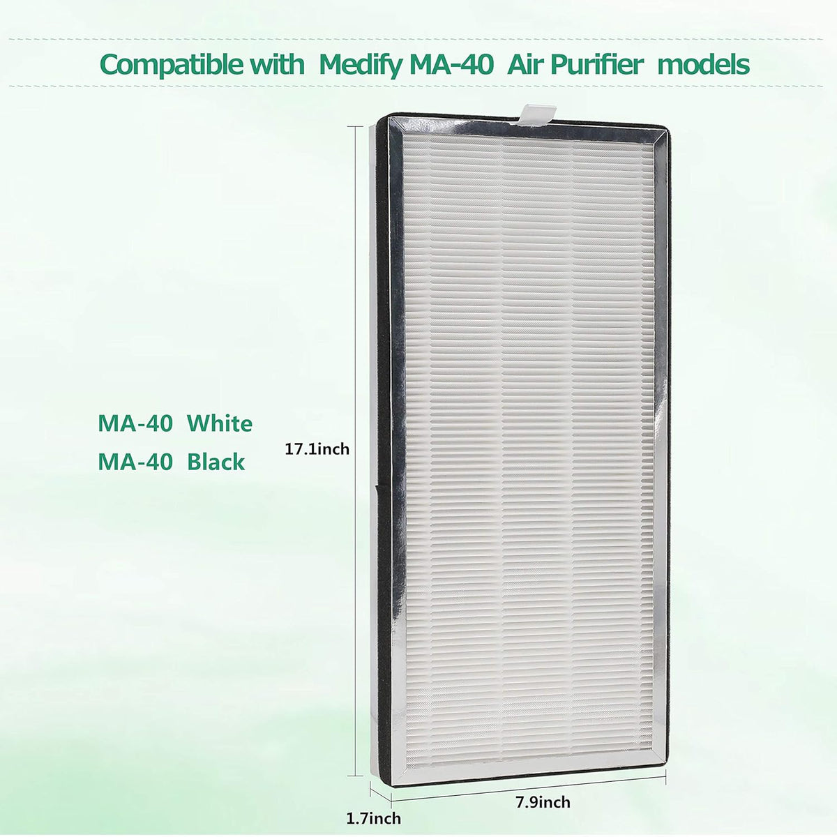 2 Pack H13 True HEPA Replacement Filter V984