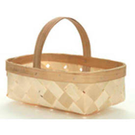 Wood Basket with Wood Handle 10 PC Hunter Green D90591