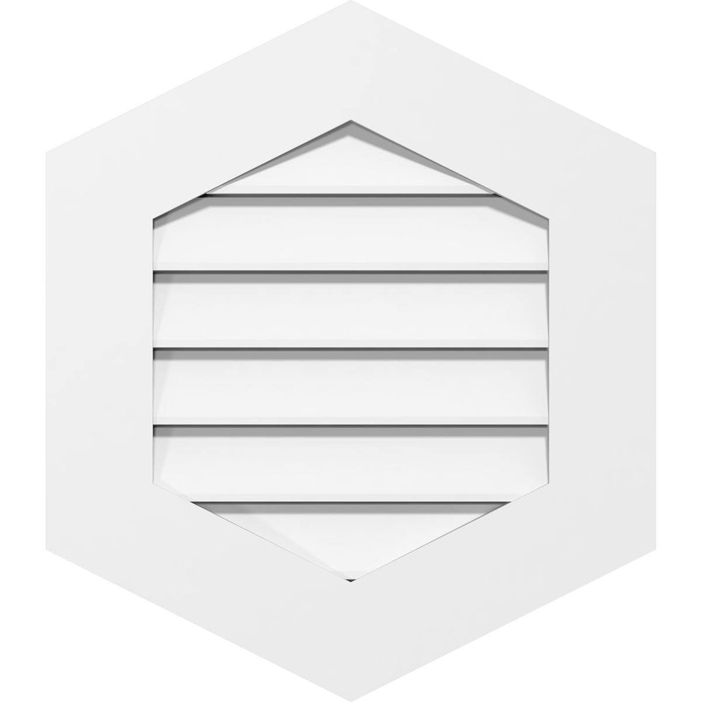 24x22W x 38x22H Vertical Peaked Surface Mount PVC Gable Vent 9/12 Pitch P165848
