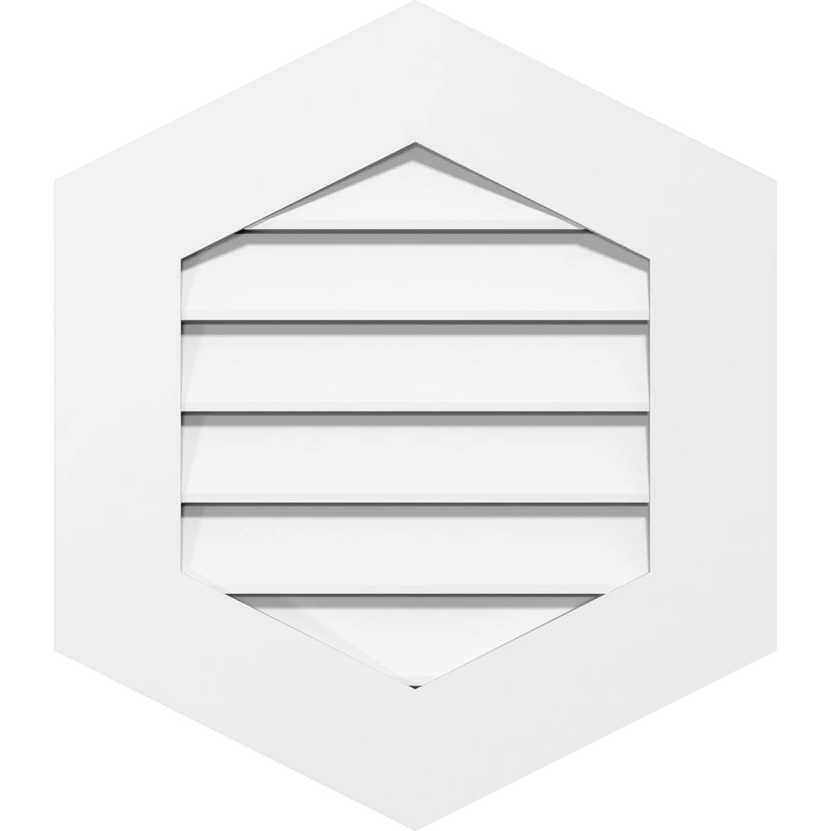 24x22W x 38x22H Vertical Peaked Surface Mount PVC Gable Vent 9/12 Pitch P165848