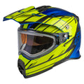 Blue Hi-Vis Black Snow Helmet with Shield B8061