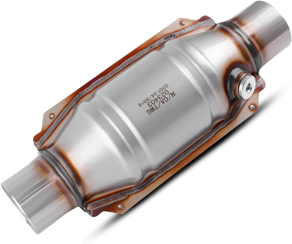 2.25 Inlet/Outlet Universal Catalytic Converter with O2 Port and Heat Shield C95329