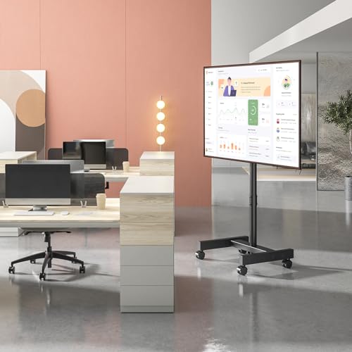 Rolling TV Stand for 13-50 Inch Flat Curved TV with Wheels D431