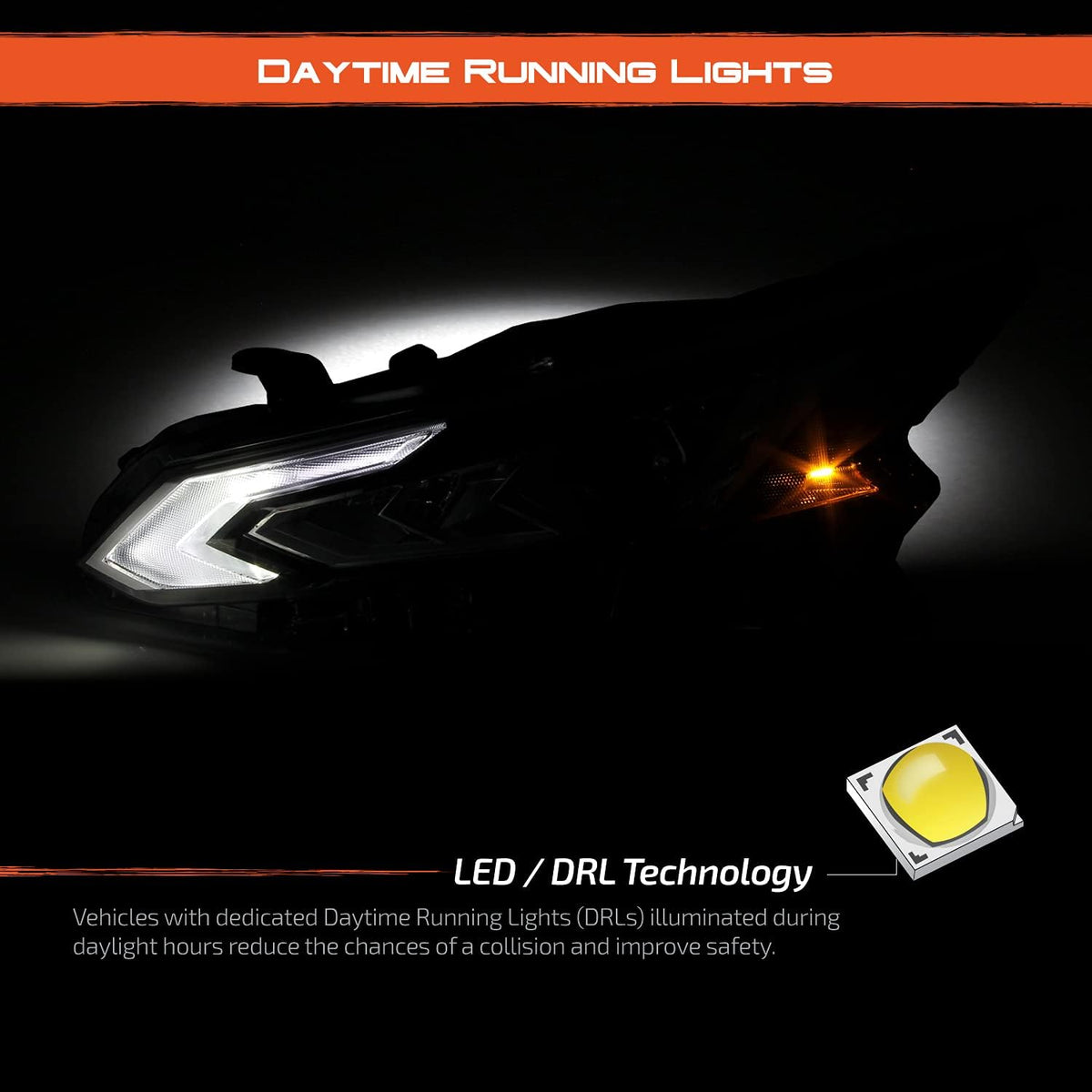Left Side Full LED Projector Headlights Replacement Y754829