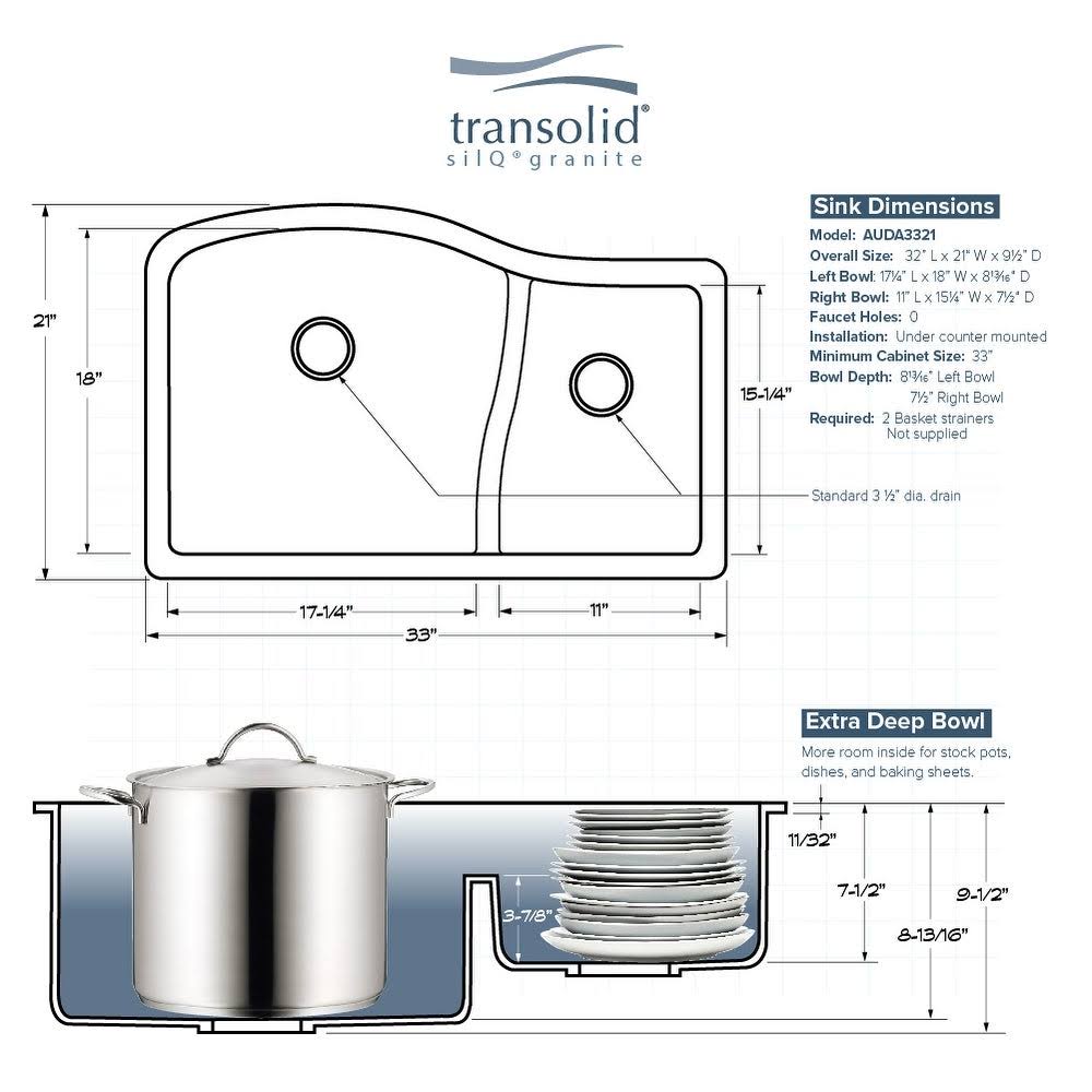 32-in. Undermount Granite Kitchen Sink P381420